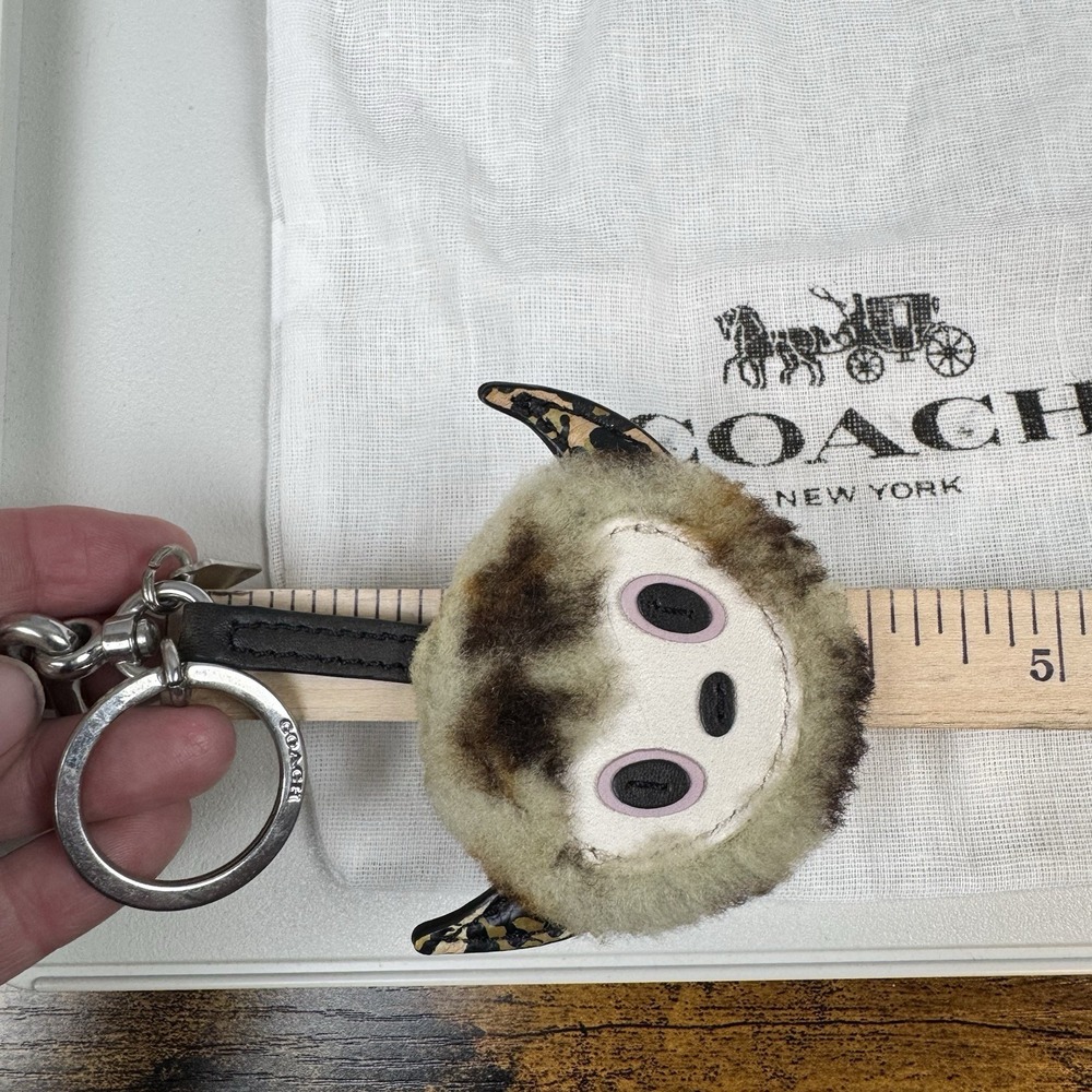 Coach Gary Baseman Buster Leather Leopard Keychain Limited Edition 64760 New - Picture 8 of 10